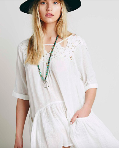 Biała tunika plażowa 