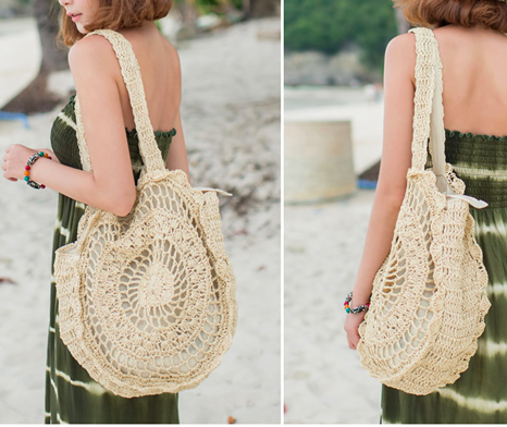 Pleciona torebka plażowa