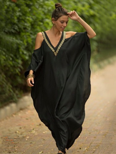 Seksowna długa tunik plażowa ABAYA
