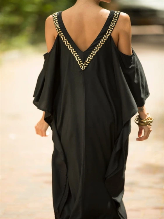 Elegnancka długa tunika plażowa ABAYA