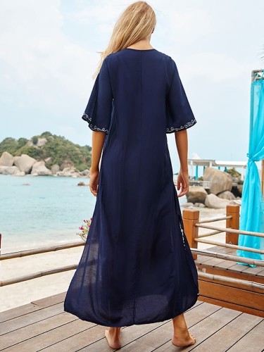 Elegancka długa tunika plażowa w stylu ABAYA
