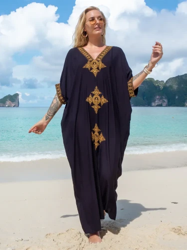 Elegancka tunika plażowa, długa sukienka, długa tunika oversize