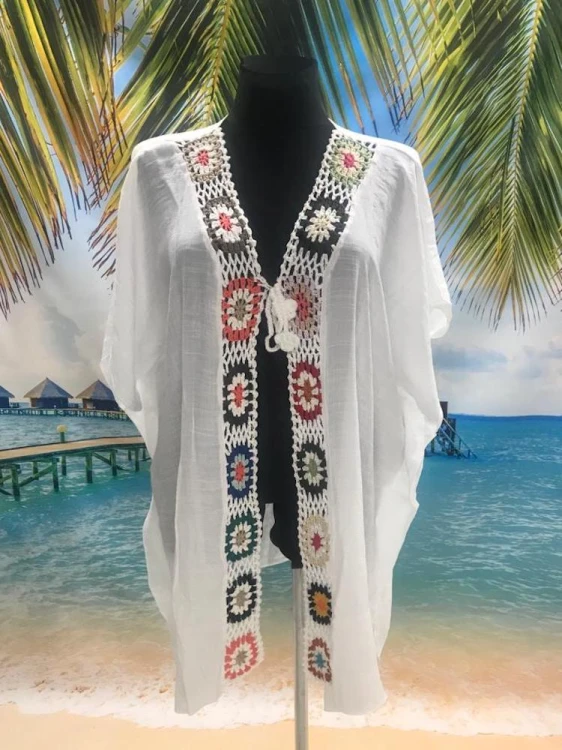 Narzutka plażowa, tunika boho