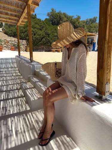 tunika plażowa, ażurowa tunika