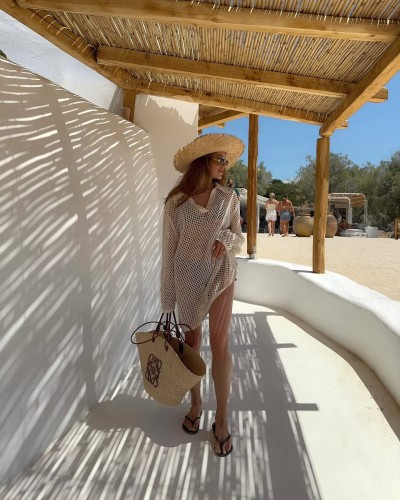 siateczkowa tunika, ażurowa tunika