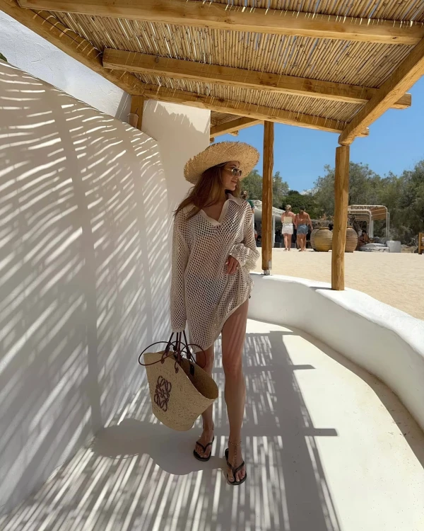 siateczkowa tunika, ażurowa tunika